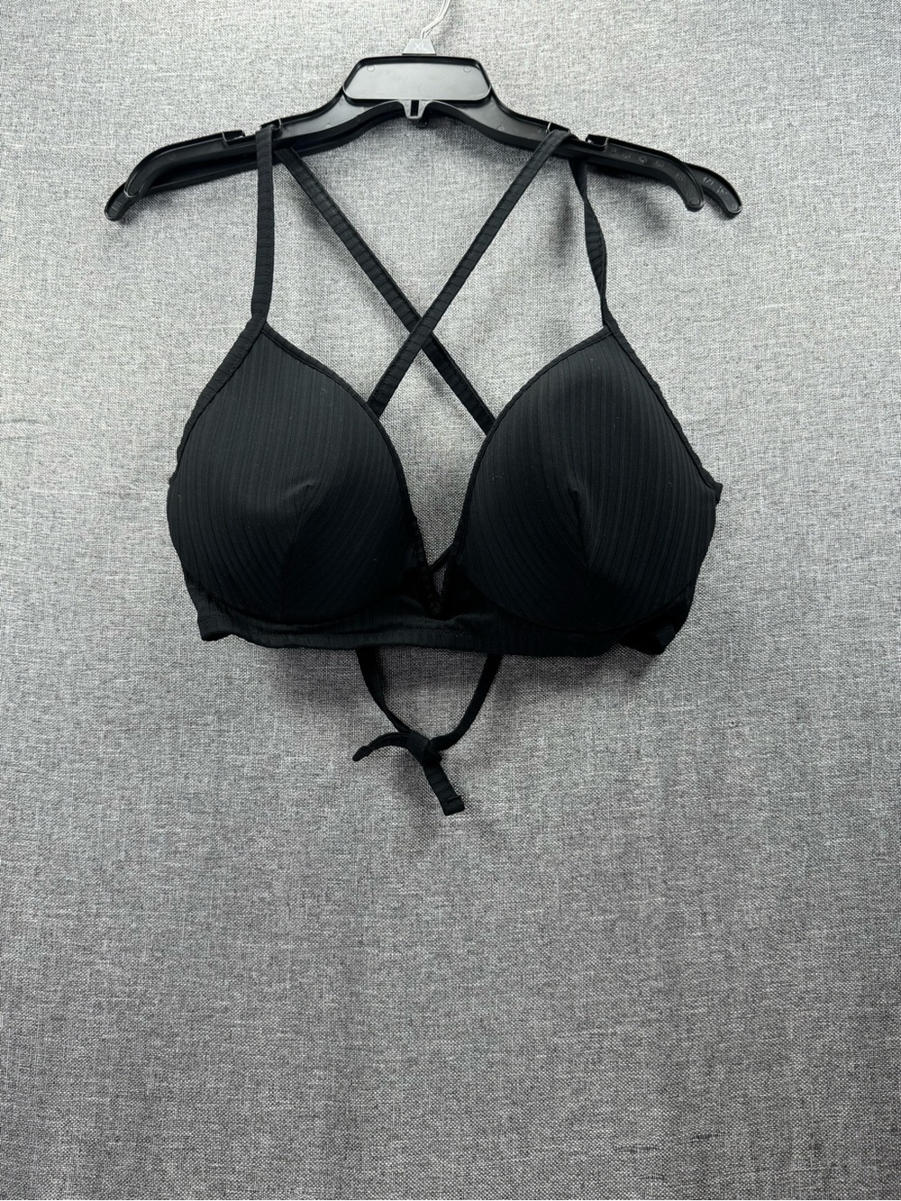 Women’s Black Padded Crisscross Bralette